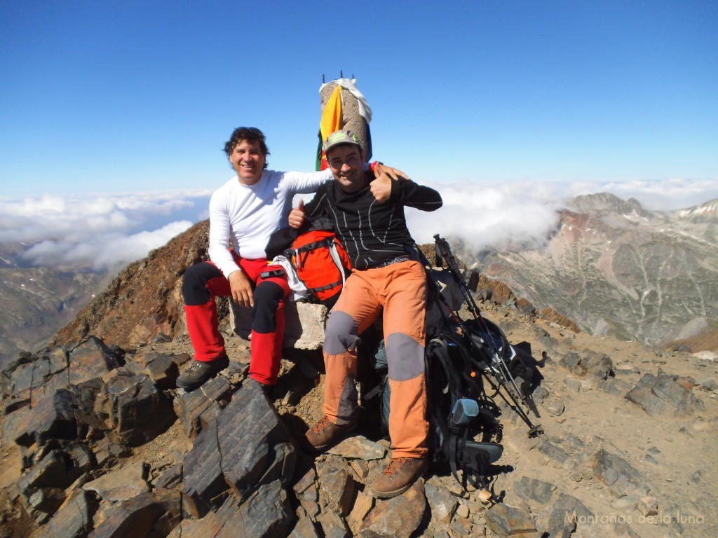 Francesc y Joaquín en la cima del Posets, 3.375 mts.
